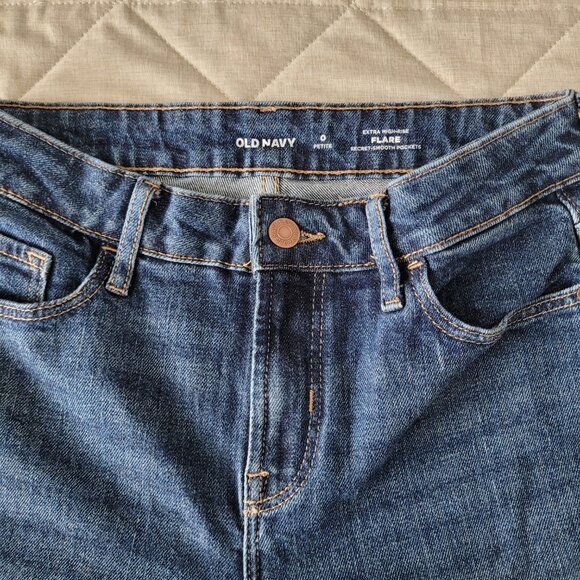 Old Navy Flare Jeans sz 0 Petite - Picture 6 of 6
